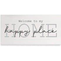 Welcome To My Home Happy Place Rustic Wood Wall Sign 9x18