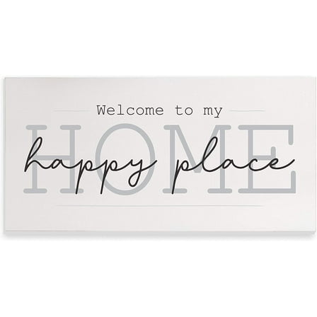 Welcome To My Home Happy Place Rustic Wood Wall Sign 9x18