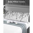thumbnail image 5 of Grey Eucalyptus Body Pillow Covers, Botanical Leaves Aesthetics Flowers Soft Bed Throw Pillowcases Breathable Cooling Long Lumbar Body Pillow Sham Cover for Bed Sofa 20''x54'', 5 of 7