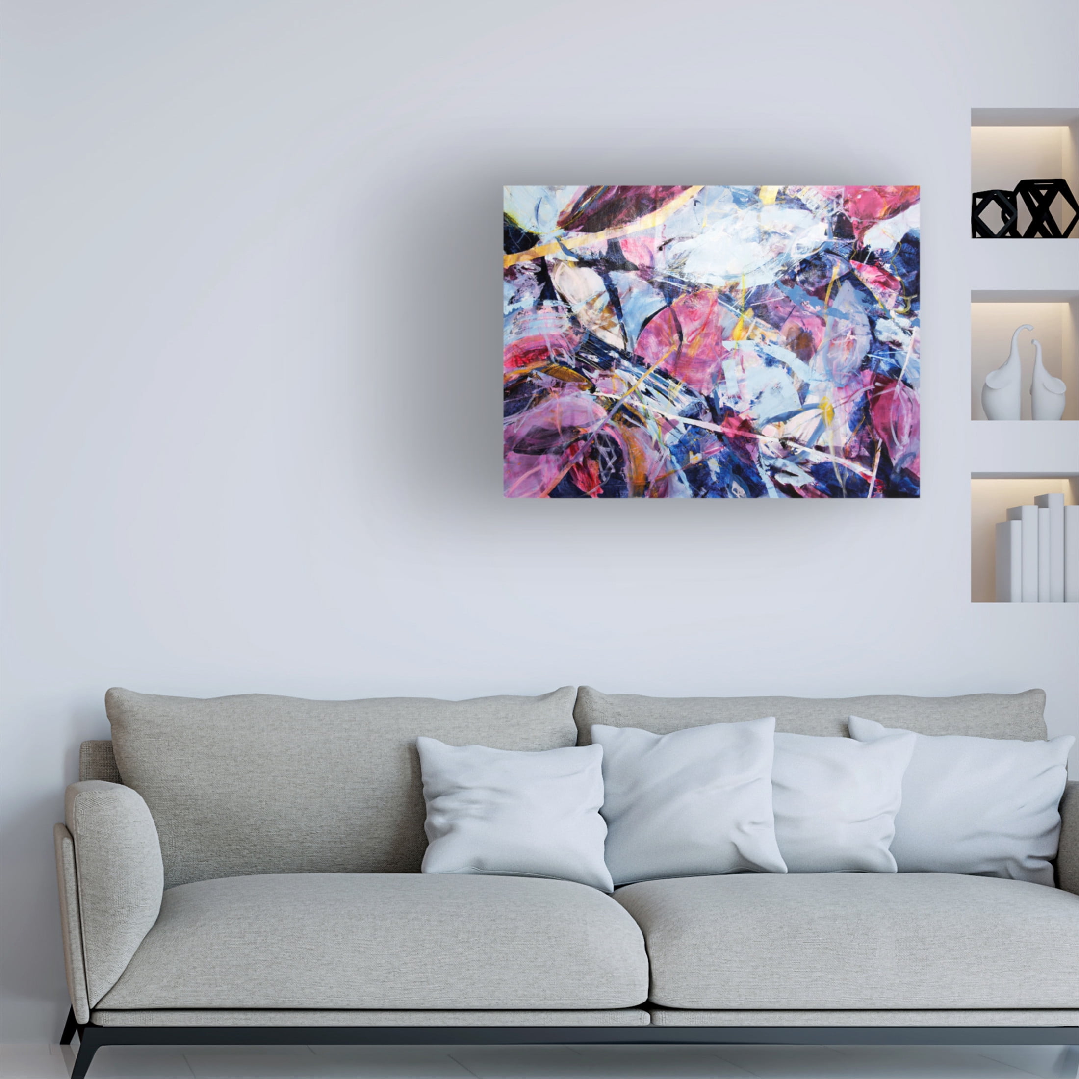 Canvas Wall Art - Kati Bujna 'Icy Winter Leaves 4' Wall Art for Living Room, Bedroom, or Office Décor by Trademark Fine Art - 32 x 24 Inches