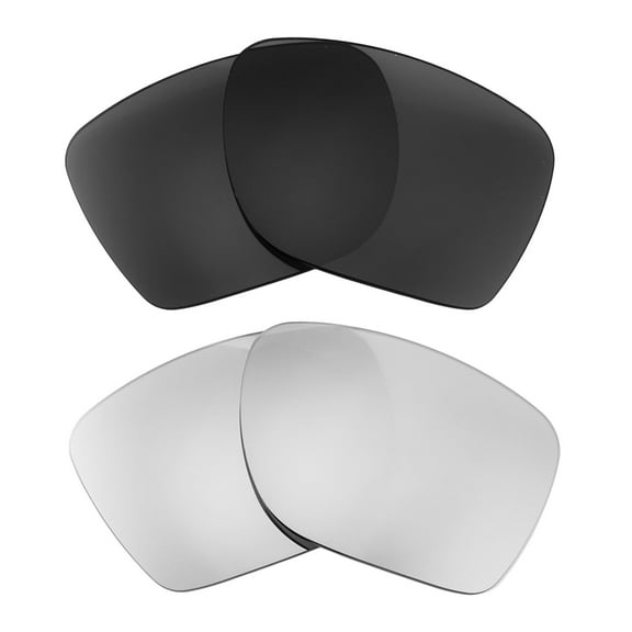 Walleva Titanium   Black Polarized Replacement Lenses For Oakley Sylas 60mm Sunglasses