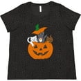 thumbnail image 3 of Inktastic Halloween Kitties in Pumpkin Women's Plus Size T-Shirt, 3 of 5