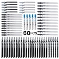 thumbnail image 2 of 60Pcs Jig Saw Blade Set High Carbon Steel Assorted Saw Blades with T-shank Sharp Fast Cut Down Jigsaw Blade Woodworking Tool, 2 of 9