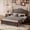 Dark Walnut/2, variant on Mirightone King Size Platform Bed Frame with Headboard and Footboard, Retro Wood Bed, No Box Spring Needed, White