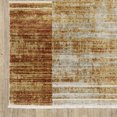 thumbnail image 3 of 10' X 13' Rust Gold Blue Grey Ivory And Tan Geometric Power Loom Stain Resistant Area Rug With Fringe, 3 of 5