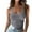 Gray, variant on Womens Form Fitting Sleeveless Tank Top Stretch Scoop Neck Solid Color Ribbed Knit Basic Cami Shirts Black M