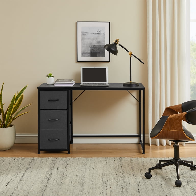 Mainstays 47.2" Computer Desk with 3 Fabric Drawers photo 3