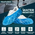 thumbnail image 2 of Premium Disposable Shoe & Boot Covers — 100 Pack, Durable Non-Slip, Water-Resistant, Indoor/Outdoor, Large Size (Blue), 2 of 11