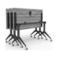 thumbnail image 3 of Lorell Training Table Base - Black Folding Base - 2 Legs - 29.50" Height - Assembly Required - Cold-rolled Steel (CRS), 3 of 13