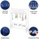 thumbnail image 4 of Exhibidor de aretes de acrílico transparente con 10 perchas para ropa. Soporte para aretes de botón. Organizador de plástico para exhibir joyas., 4 of 9