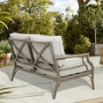 thumbnail image 3 of Ulax Furniture Outdoor/Indoor Aluminum Patio Loveseat 2 Person Bench Outdoor Sofa Chair with Olefin Cushions, 3 of 7