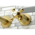 thumbnail image 4 of Kingston Brass KS8057BX Metropolitan Two-Handle 3-Hole Wall Mount Roman Tub Faucet in Brushed Brass, 4 of 7