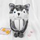 thumbnail image 2 of Gorro de invierno de peluche XCF con forma de lobo y husky corto, 2 of 4