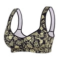 thumbnail image 4 of Mepaouo Daisy Bras for Women No Underwire Front Closure Senior Wireless Snap Closing Bra(Black,AA), 4 of 4