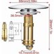 thumbnail image 2 of Sink stopper66mm pop-up click-clack drain for bathroom sink, kitchen sink, chrome plated solid brass sink, 2 of 5