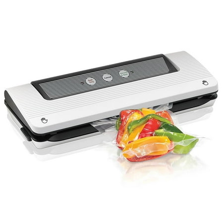 HAITRAL Automatic Food Vacuum Sealer, Fresh Food, Food Storage, Food Gadget, Vacuum Sealing System, Comes with 15 Piece Sealer Bags- Black