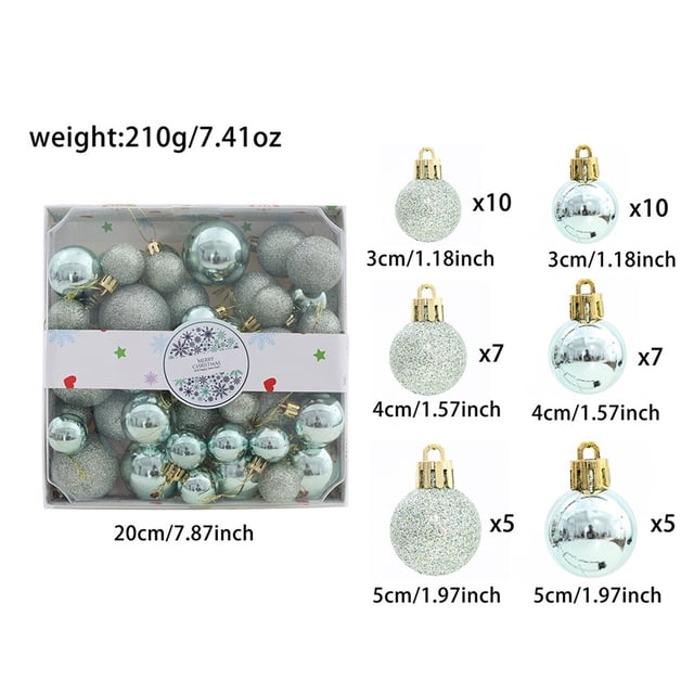 Clear Glitter Hanging Shatterproof Baubles for Home Christmas Decoration