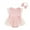 Pink, variant on Musuos Baby Girl 2Pcs Summer Outfits 0-18Months Glitter Print Fly Sleeve Romper Tulle Dress with Headband Set Cute Clothes