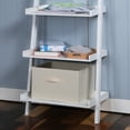 thumbnail image 4 of 5-Tier Ladder Shelf – Leaning Book Case – Bookshelf for Bedroom, Living Room, or Kitchen Shelving, White, 4 of 10
