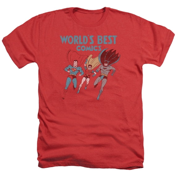 Jla - Worlds Best - Heather Short Sleeve Shirt - Medium