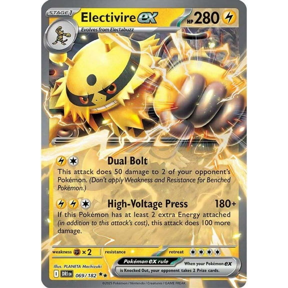 Pokemon Destined Rivals Double Rare Electivire ex #69