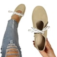 thumbnail image 4 of Willtoo Ballet Flats for Women Round Toe Lace Up Comfortable Flats , Slip On Low Heel Mary Jane Ballerina Flats Shoes Non Slip Soft Insole Casual Walking Shoes, 4 of 6
