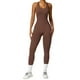 thumbnail image 1 of Mono de yoga de punto sin costuras para mujer, pantalones largos sin espalda y con aberturas - Elástico, transpirable y elegante para yoga/gimnasio - S-L, 1 of 5