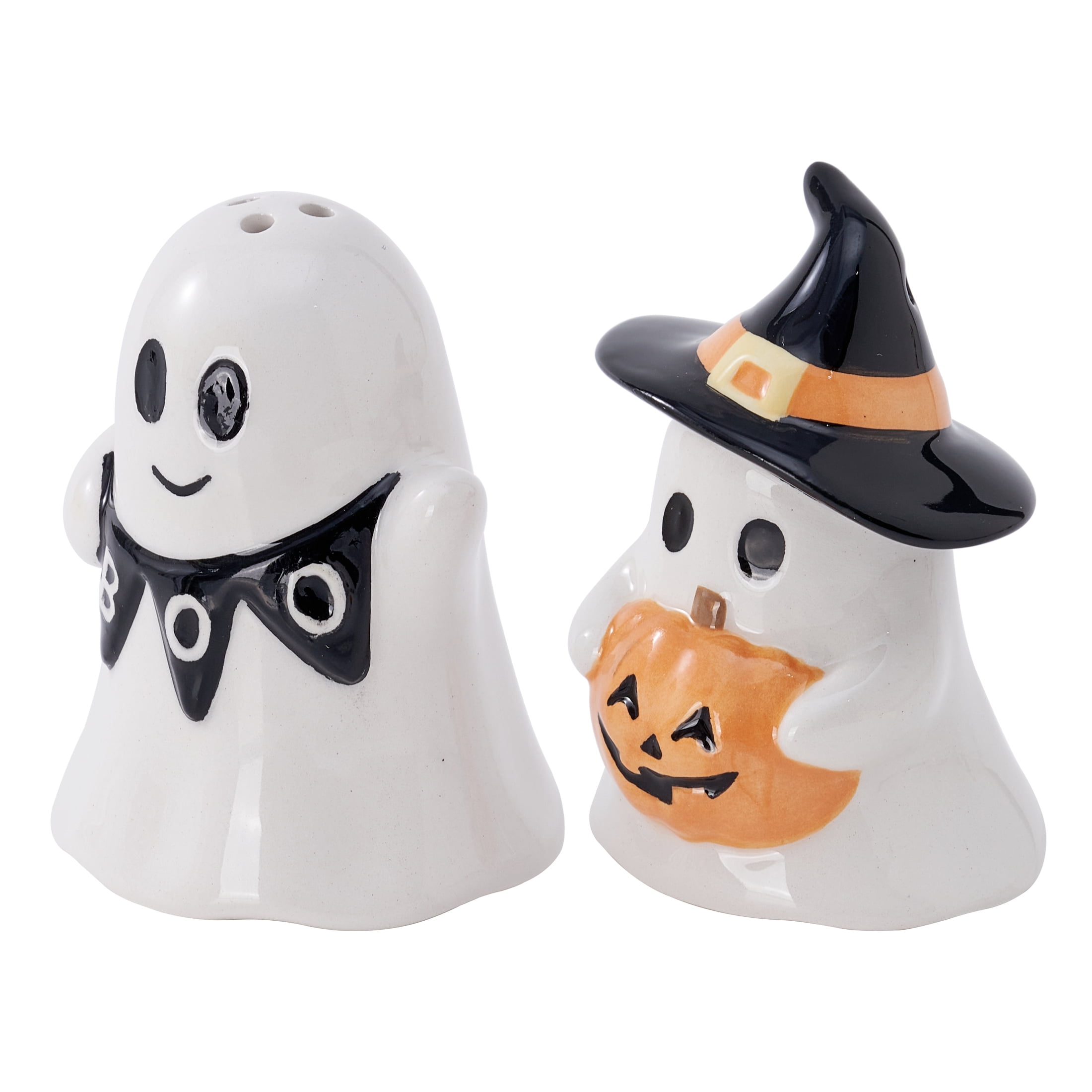 Way To Celebrate Ghost Ceramic Salt Pepper Shakers