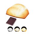 thumbnail image 1 of wonima02 Wooden Book Light Novelty LED Night Light Portable Folding Book Lamp Paper Lantern for Home Decor Gifts for Book Lovers Women (3 Colors/Red Walnut, S:5.7 * 4.3 * 1.0in(14.4x10.9x2.54cm)), 1 of 1