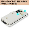 thumbnail image 4 of Crossbody for Samsung Galaxy S22 Plus Phone Case for Women, Wallet Case with Credit Card Holder Shoulder Strap & Wrist Lanyard Shockproof Purse Back Flip 360 Ring Holder Kickstand Case,White, 4 of 9