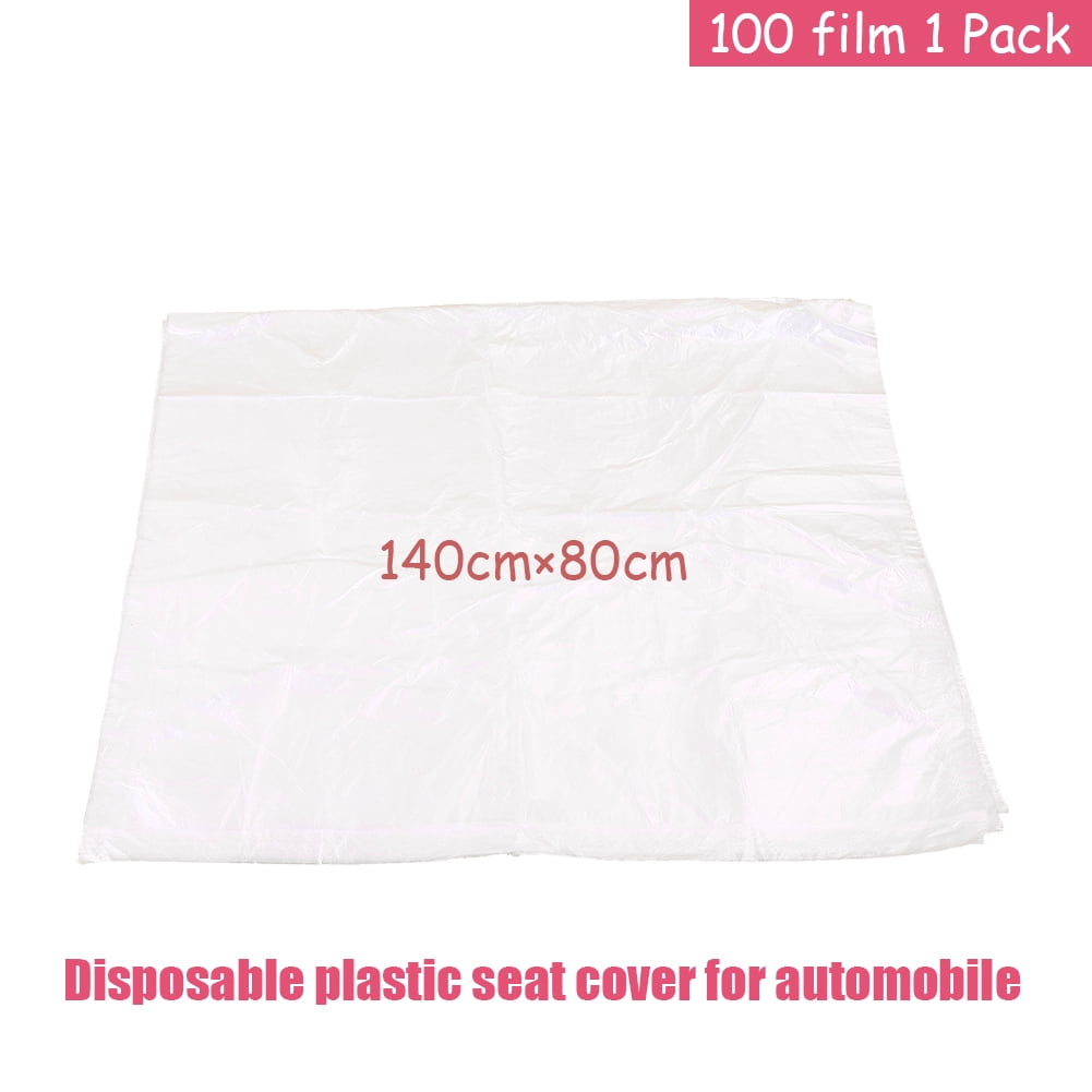 100 x DISPOSABLE PLASTIC CAR SEAT COVERS VEHICLE PROTECTORS MECHANIC VALET ROLL