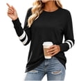 thumbnail image 5 of Miqool Shirts for Women Crew Neck Long Sleeve Pullover Casual Basic Tees Trendy Athletic Sports Tops, 5 of 8