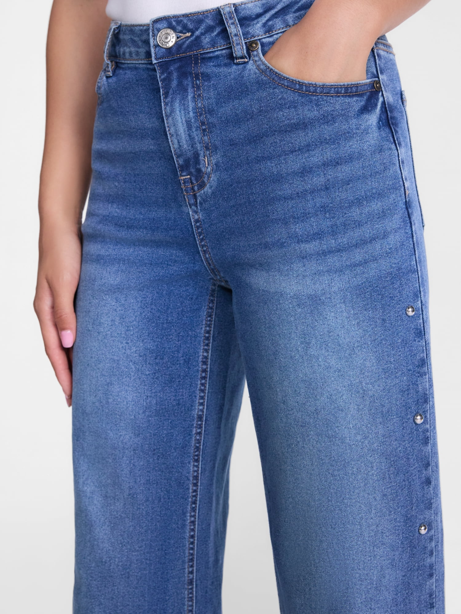Madden NYC Women’s Studded Ultra Jeans, 32'' Inseam, Sizes 00-18