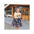 thumbnail image 2 of Sunny Fashion Girls Dress Sleeveless Cream Lace Top With Glitter Sequin Navy Blue Floral Party Dress 8 Years, 2 of 7