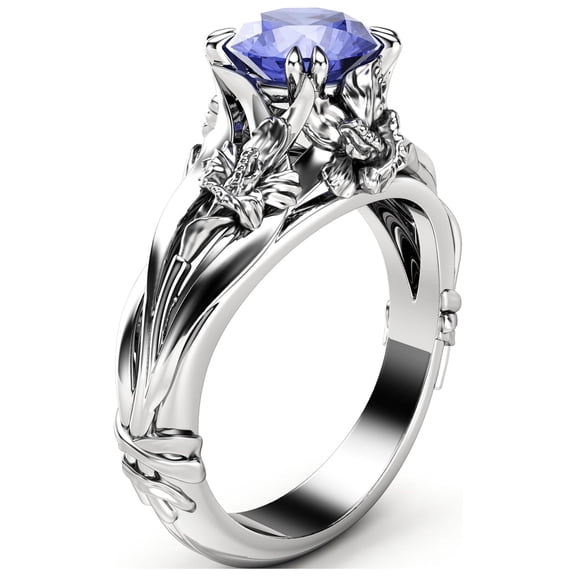 Nature And Vintage Inspired Tanzanite Engagement Ring