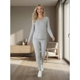 thumbnail image 2 of Conjunto Mujer 2 Piezas Blusa Manga Larga Y Pants Ajuste Cómodo Casual, 2 of 5