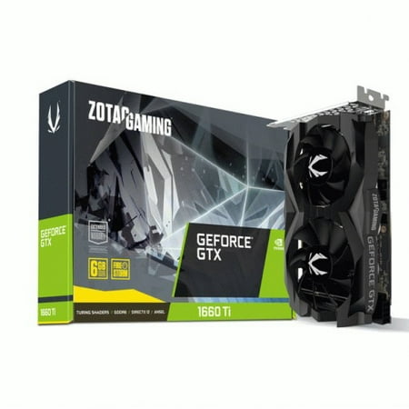 Zotac GeForce GTX 1660 Ti Graphic Card - 6 GB GDDR6 - Dual Slot Space Required - 192 bit Bus Width - Fan Cooler - DirectX 12, Vulkan 1.0, OpenGL 4.5, OpenGL 2.1 - 3 x DisplayPortHDMI -