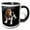Black/White, variant on 3drose, Innocent Looking Basset Hound Puppy, 11oz Two-tone Black Mug