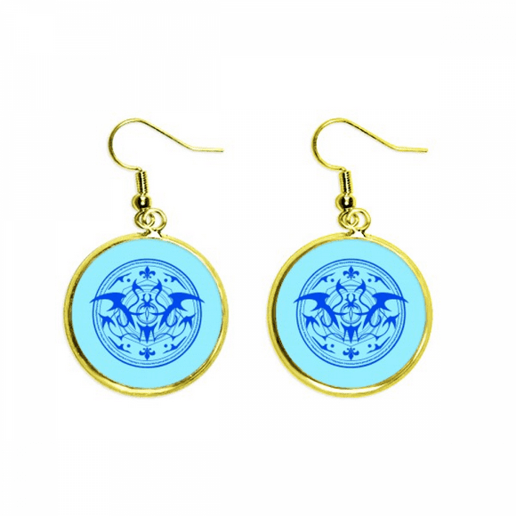 bat mattiness method print ear dangle en drop earring jewelry woman
