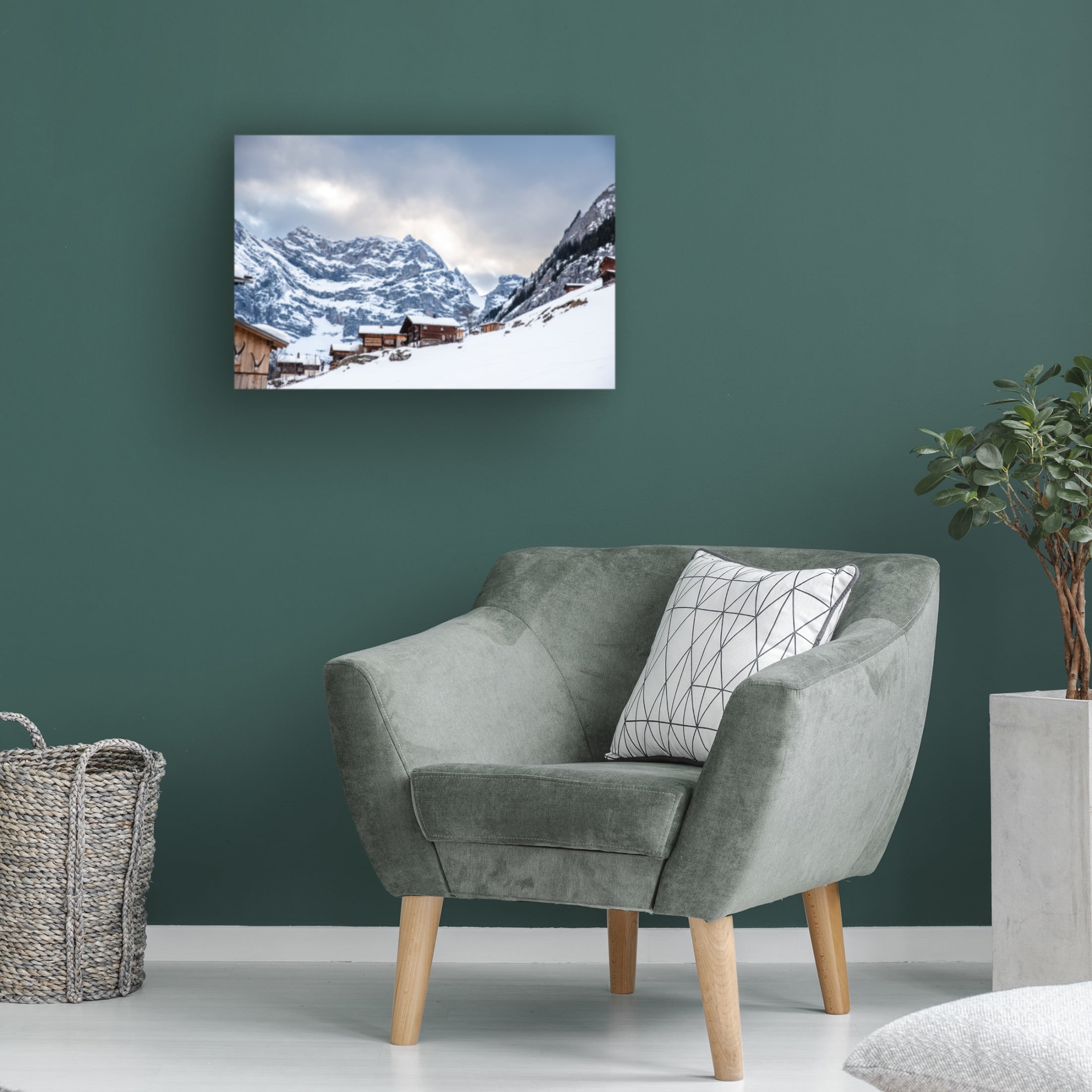 Canvas Wall Art - Allison Burton 'InterlakenSwitzerland' Wall Art for Living Room, Bedroom, or Office Décor by Trademark Fine Art - 47 x 30 Inches