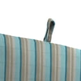 thumbnail image 4 of Jordan Manufacturing Sunbrella 44" x 22" Gateway Mist Blue and Beige Stripe Rectangular Outdoor Chair Cushion with Ties and Hanger Loop, 4 of 12