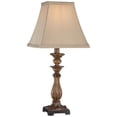thumbnail image 2 of Regency Hill Alzano Cottage Accent Table Lamp 18" High Antique Distressed Light Bronze Square Shade for Bedroom Living Room Bedside Nightstand Office, 2 of 7
