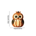 thumbnail image 4 of Chmadoxn 5.9" Cute Wooden Halloween Figurine Decor, Hand-Carved Rustic Freestanding Tabletop Ornament with Big Eyes, Weathered Wood Statue for Home Mantel Tiered Tray Shelf, 4 of 7
