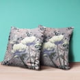 thumbnail image 3 of Three Roses with Butterfly Suede Zippered Pillow with Insert - Yellow Blue Gray, 3 of 5