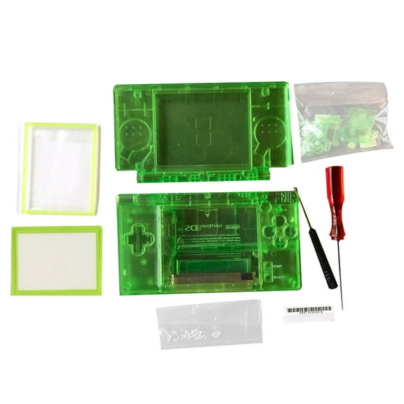 Naierhg Clear Green Full Replacement Housing Shell Screen Lens for Nintendo DS Lite Transparent Green