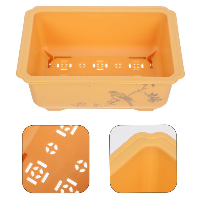 OHOIOLLA 2Ud Maceteros Rectangulares De Plástico Resistentes Con Para Plantas En Interiores