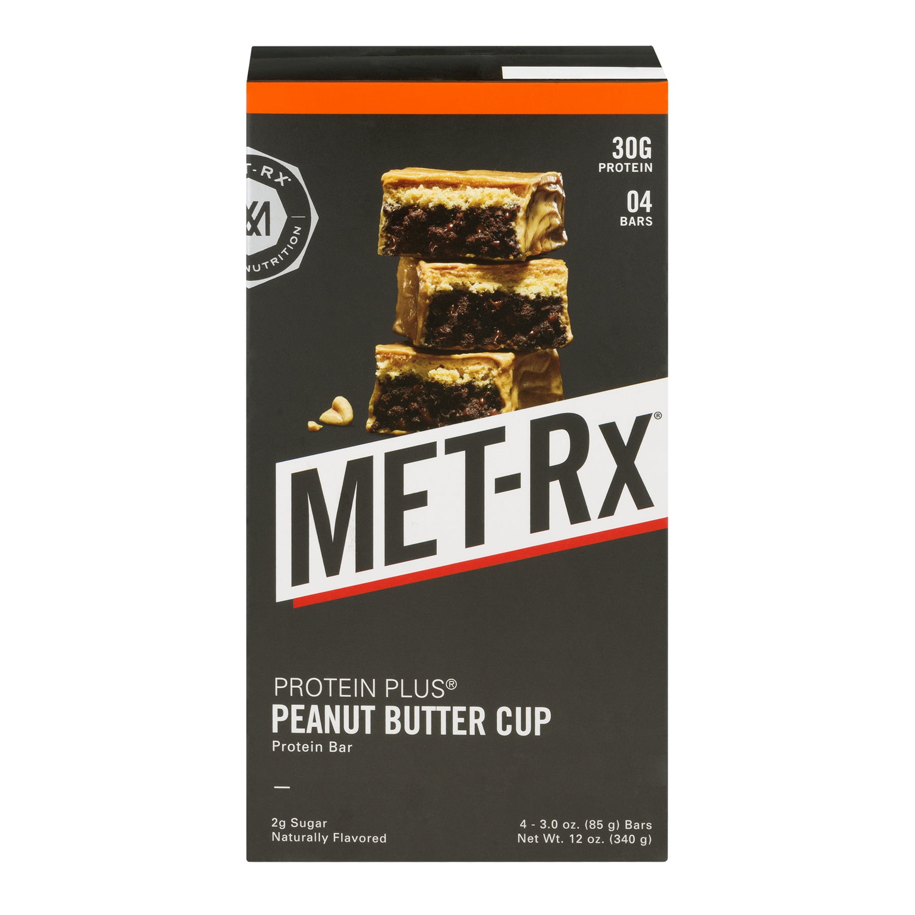 MET-Rx Protein Bar, Peanut Butter Cup, 30g Protein, 4 Ct