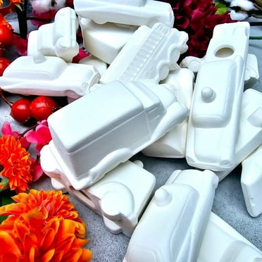 Car Wreck Set of Ten Random 4" IN STOCK Ceramic Bisque Ready To Paint Pottery