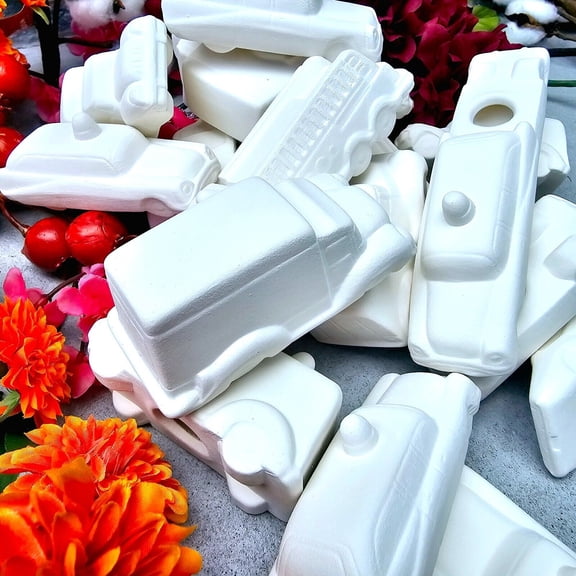 Car Wreck Set of Ten Random 4" IN STOCK Ceramic Bisque Ready To Paint Pottery