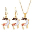 thumbnail image 2 of Conjunto de collar y pendientes navideños para mujer. Conjunto de joyería navideña. Alce, 2 of 9